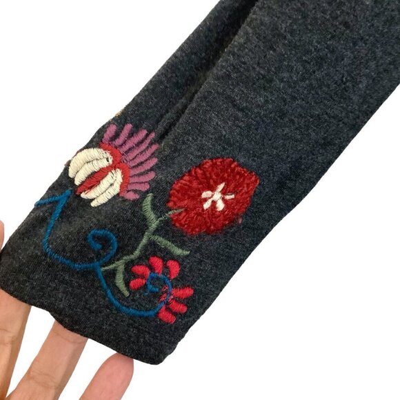 CAITE Embroidered Open Front Waterfall Bohemian Duster Cardigan - Picture 4 of 8